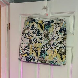 Floral Print Women's Skirt - reversible